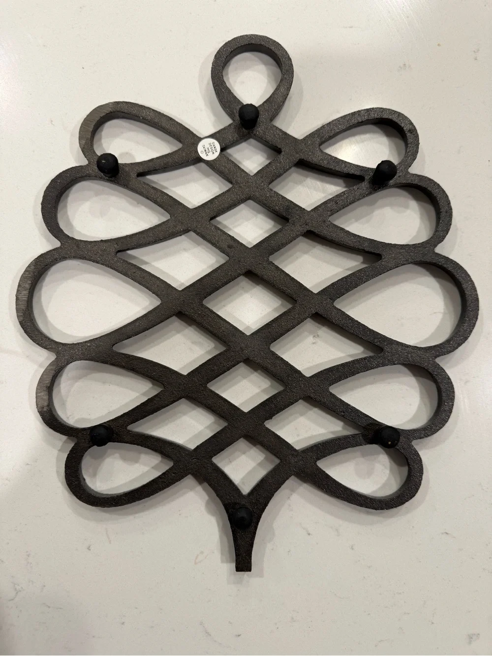 Decorative Vintage Iron Wall Trivet - Cast Iron in matte finish! Dansk